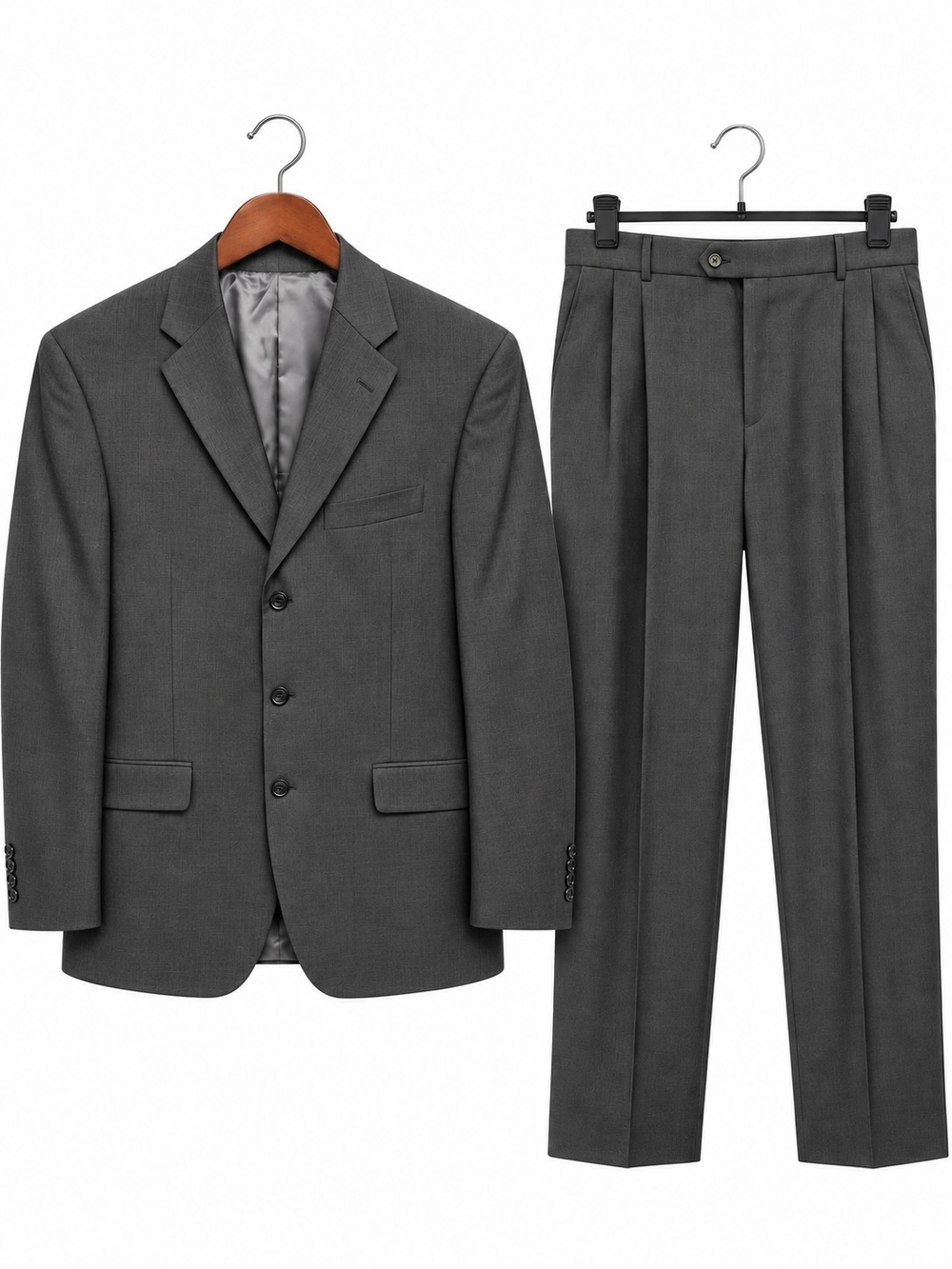 Hart Schaffner Marx Gray Two-Piece Suit – Men’s 18/87 Made in USA